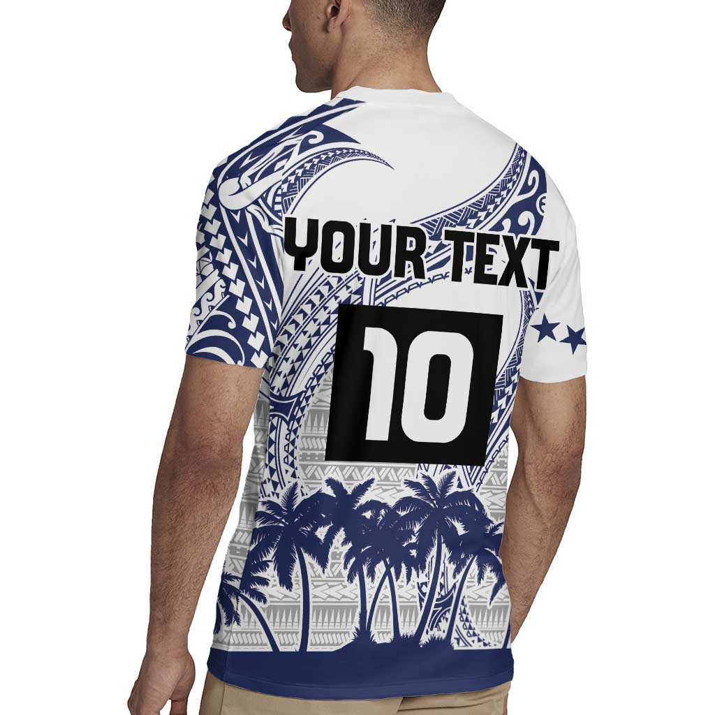 Cook Islands Marathon 2025-Pursuit in Paradise Rugby Jersey Blue Color LT03 - Polynesian Pride
