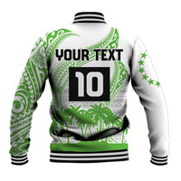 Cook Islands Marathon 2025-Pursuit in Paradise Baseball Jacket Green Color LT03 - Polynesian Pride