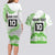 Cook Islands Marathon 2025-Pursuit in Paradise Couples Matching Long Sleeve Bodycon Dress and Hawaiian Shirt Green Color