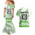 Cook Islands Marathon 2025-Pursuit in Paradise Couples Matching Mermaid Dress and Hawaiian Shirt Green Color