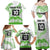 Cook Islands Marathon 2025-Pursuit in Paradise Family Matching Off Shoulder Maxi Dress and Hawaiian Shirt Green Color