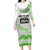 Cook Islands Marathon 2025-Pursuit in Paradise Long Sleeve Bodycon Dress Green Color