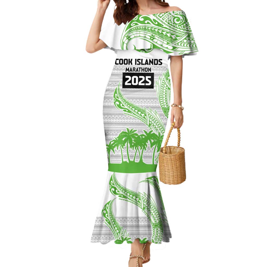 Cook Islands Marathon 2025-Pursuit in Paradise Mermaid Dress Green Color