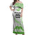 Cook Islands Marathon 2025-Pursuit in Paradise Off Shoulder Maxi Dress Green Color