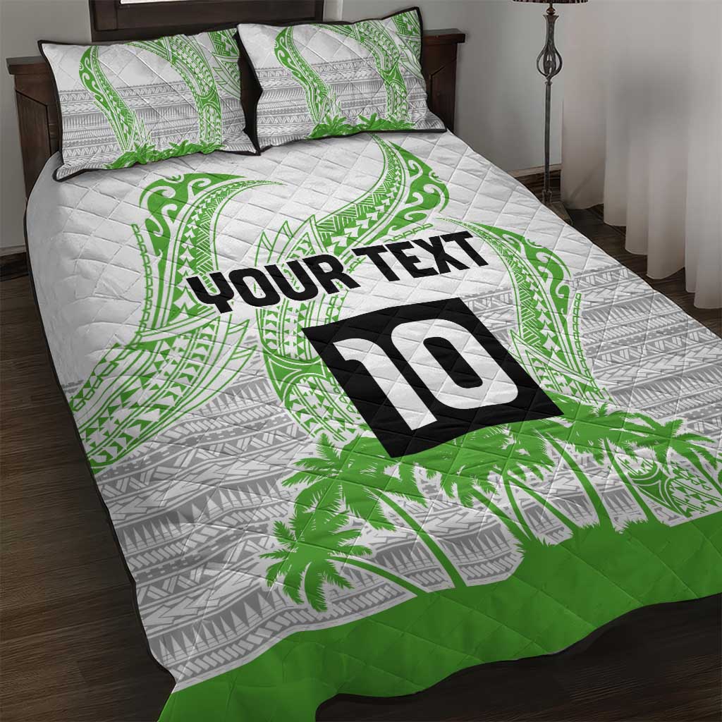 Cook Islands Marathon 2025-Pursuit in Paradise Quilt Bed Set Green Color LT03 Green - Polynesian Pride