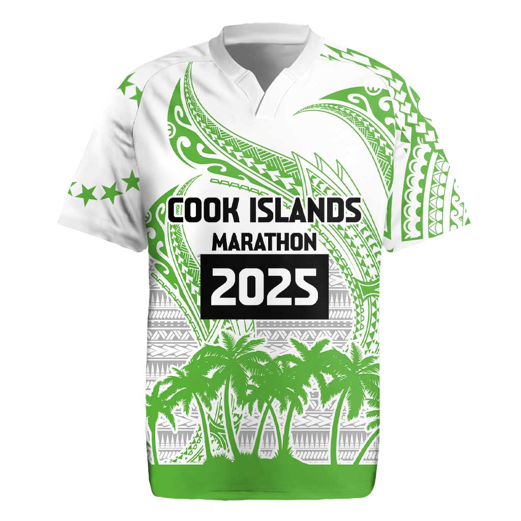 Cook Islands Marathon 2025-Pursuit in Paradise Rugby Jersey Green Color LT03 Green - Polynesian Pride
