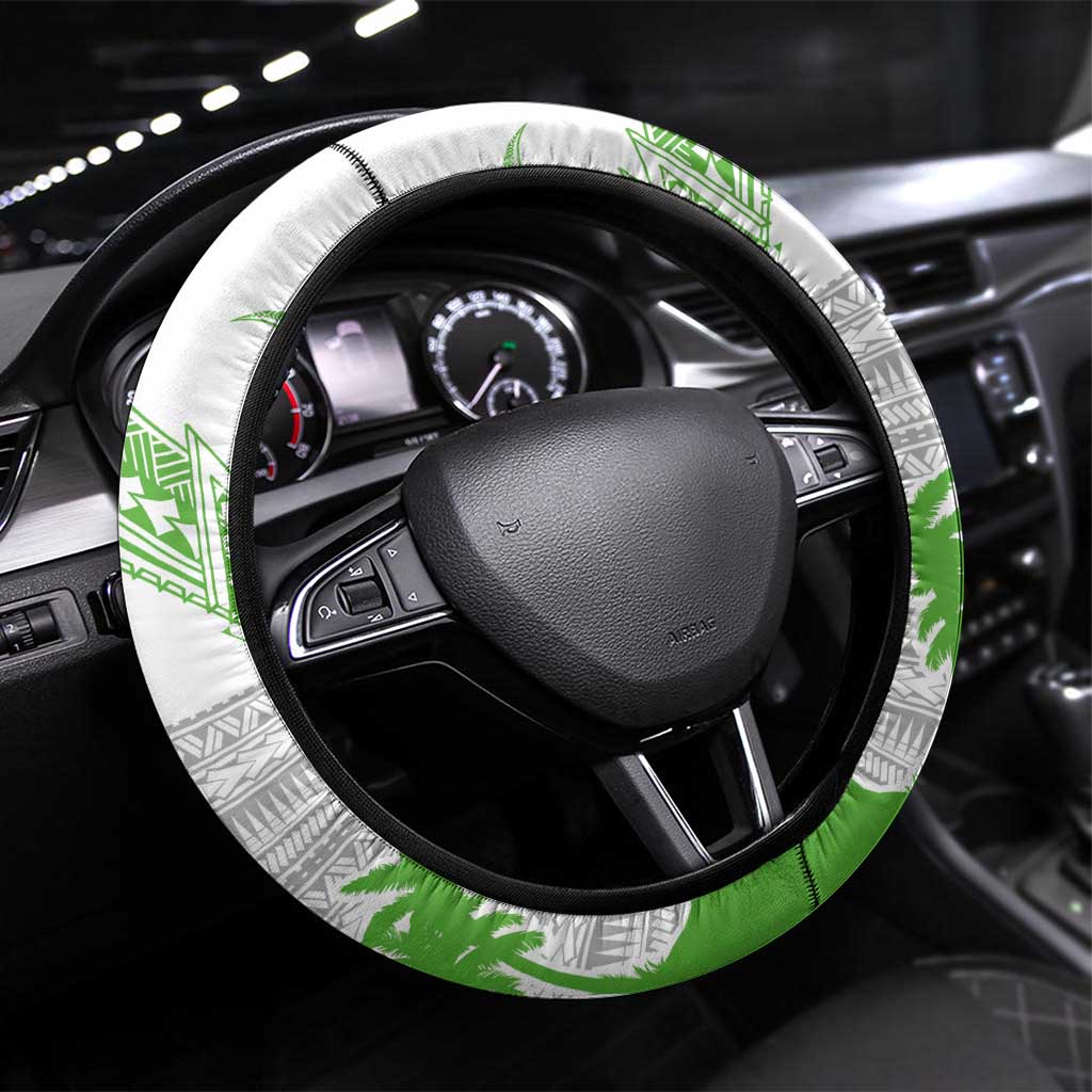 Cook Islands Marathon 2025-Pursuit in Paradise Steering Wheel Cover Green Color