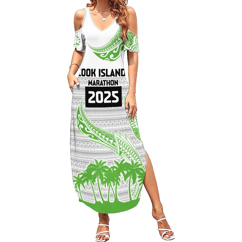 Cook Islands Marathon 2025-Pursuit in Paradise Summer Maxi Dress Green Color