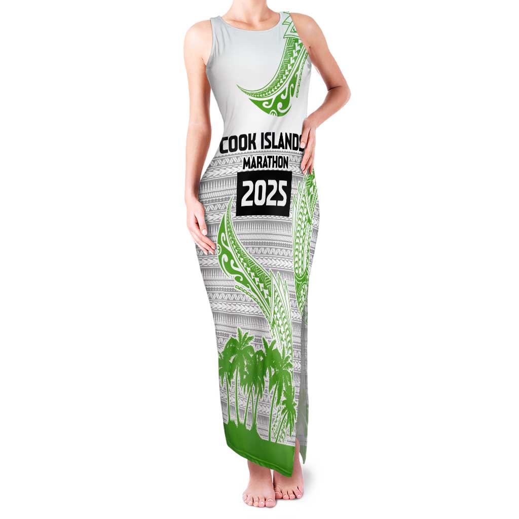 Cook Islands Marathon 2025-Pursuit in Paradise Tank Maxi Dress Green Color