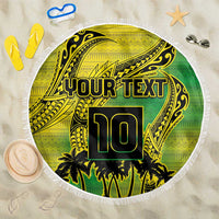 Cook Islands Marathon 2025-Pursuit in Paradise Beach Blanket Special Edition LT03 One Size 150cm Yellow-Green - Polynesian Pride