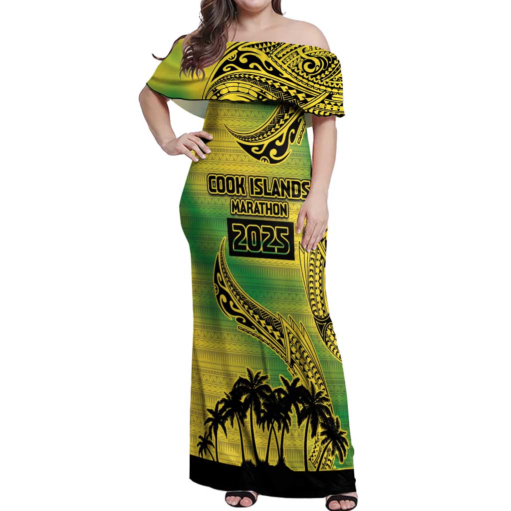 Cook Islands Marathon 2025-Pursuit in Paradise Off Shoulder Maxi Dress Special Edition