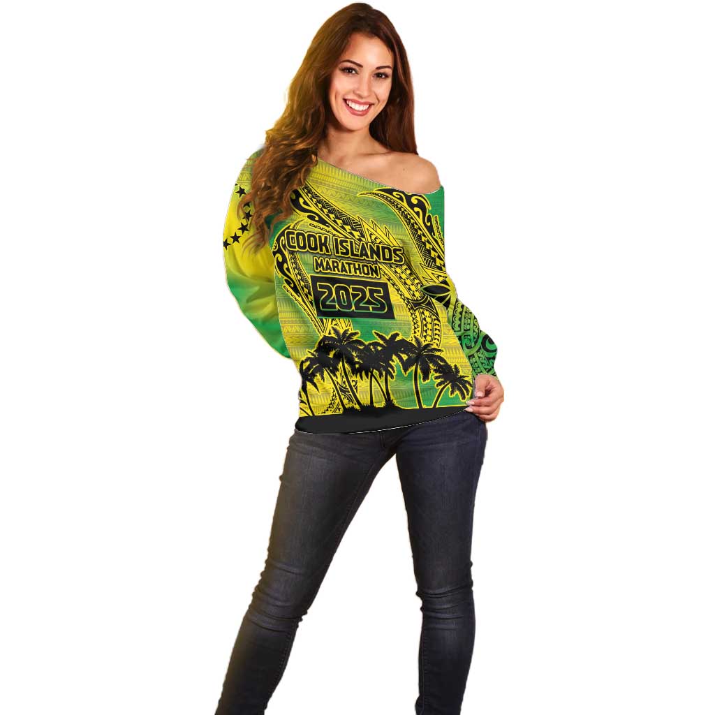 Cook Islands Marathon 2025-Pursuit in Paradise Off Shoulder Sweater Special Edition LT03 - Polynesian Pride