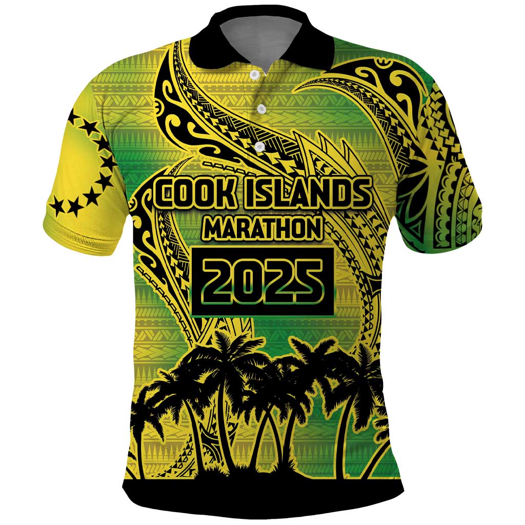 Cook Islands Marathon 2025-Pursuit in Paradise Polo Shirt Special Edition LT03 Yellow-Green - Polynesian Pride