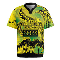 Cook Islands Marathon 2025-Pursuit in Paradise Rugby Jersey Special Edition LT03 Yellow-Green - Polynesian Pride
