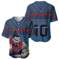 Custom Toa Samoa Rugby Baseball Jersey Samoan Warrior Ula Fala Tribal Pattern LT03 - Polynesian Pride