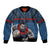 Custom Toa Samoa Rugby Bomber Jacket Samoan Warrior Ula Fala Tribal Pattern LT03