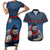 Custom Toa Samoa Rugby Couples Matching Short Sleeve Bodycon Dress and Hawaiian Shirt Samoan Warrior Ula Fala Tribal Pattern LT03