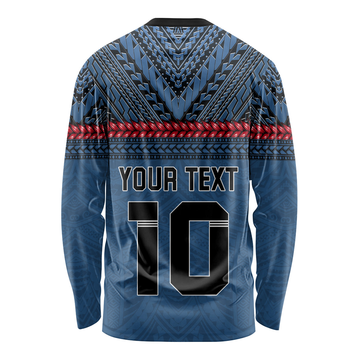 Custom Toa Samoa Rugby Long Sleeve Shirt Samoan Warrior Ula Fala Tribal Pattern LT03 - Polynesian Pride