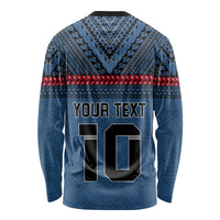 Custom Toa Samoa Rugby Long Sleeve Shirt Samoan Warrior Ula Fala Tribal Pattern LT03 - Polynesian Pride