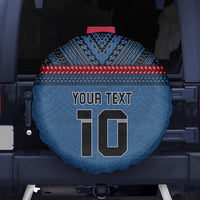 Custom Toa Samoa Rugby Spare Tire Cover Samoan Warrior Ula Fala Tribal Pattern LT03 - Polynesian Pride