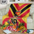 Custom Papua New Guinea Rugby Blanket Bird of Paradise and Hibiscus Polynesian Pattern Yellow Color