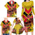 Custom Papua New Guinea Rugby Family Matching Long Sleeve Bodycon Dress and Hawaiian Shirt Bird of Paradise and Hibiscus Polynesian Pattern Yellow Color LT03