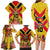 Custom Papua New Guinea Rugby Family Matching Long Sleeve Bodycon Dress and Hawaiian Shirt Bird of Paradise and Hibiscus Polynesian Pattern Yellow Color LT03