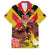 Custom Papua New Guinea Rugby Family Matching Long Sleeve Bodycon Dress and Hawaiian Shirt Bird of Paradise and Hibiscus Polynesian Pattern Yellow Color LT03