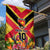 Custom Papua New Guinea Rugby Garden Flag Bird of Paradise and Hibiscus Polynesian Pattern Yellow Color