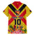 Custom Papua New Guinea Rugby Hawaiian Shirt Bird of Paradise and Hibiscus Polynesian Pattern Yellow Color LT03