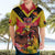 Custom Papua New Guinea Rugby Hawaiian Shirt Bird of Paradise and Hibiscus Polynesian Pattern Yellow Color LT03