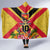 Custom Papua New Guinea Rugby Hooded Blanket Bird of Paradise and Hibiscus Polynesian Pattern Yellow Color