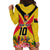 Custom Papua New Guinea Rugby Hoodie Dress Bird of Paradise and Hibiscus Polynesian Pattern Yellow Color LT03