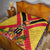 Custom Papua New Guinea Rugby Quilt Bird of Paradise and Hibiscus Polynesian Pattern Yellow Color