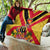 Custom Papua New Guinea Rugby Quilt Bird of Paradise and Hibiscus Polynesian Pattern Yellow Color