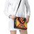 Custom Papua New Guinea Rugby Shoulder Handbag Bird of Paradise and Hibiscus Polynesian Pattern Yellow Color