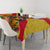 Custom Papua New Guinea Rugby Tablecloth Bird of Paradise and Hibiscus Polynesian Pattern Yellow Color