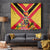 Custom Papua New Guinea Rugby Tapestry Bird of Paradise and Hibiscus Polynesian Pattern Yellow Color