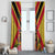 Custom Papua New Guinea Rugby Window Curtain Bird of Paradise and Hibiscus Polynesian Pattern Yellow Color