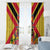 Custom Papua New Guinea Rugby Window Curtain Bird of Paradise and Hibiscus Polynesian Pattern Yellow Color