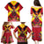 Custom Papua New Guinea Rugby Family Matching Puletasi and Hawaiian Shirt Bird of Paradise and Hibiscus Polynesian Pattern Red Color LT03