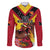 Custom Papua New Guinea Rugby Family Matching Puletasi and Hawaiian Shirt Bird of Paradise and Hibiscus Polynesian Pattern Red Color LT03