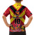 Custom Papua New Guinea Rugby Family Matching Short Sleeve Bodycon Dress and Hawaiian Shirt Bird of Paradise and Hibiscus Polynesian Pattern Red Color LT03