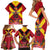 Custom Papua New Guinea Rugby Family Matching Short Sleeve Bodycon Dress and Hawaiian Shirt Bird of Paradise and Hibiscus Polynesian Pattern Red Color LT03