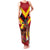 Custom Papua New Guinea Rugby Family Matching Tank Maxi Dress and Hawaiian Shirt Bird of Paradise and Hibiscus Polynesian Pattern Red Color LT03