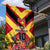 Custom Papua New Guinea Rugby Garden Flag Bird of Paradise and Hibiscus Polynesian Pattern Red Color