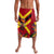 Custom Papua New Guinea Rugby Lavalava Bird of Paradise and Hibiscus Polynesian Pattern Red Color LT03