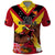 Custom Papua New Guinea Rugby Polo Shirt Bird of Paradise and Hibiscus Polynesian Pattern Red Color LT03