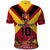 Custom Papua New Guinea Rugby Polo Shirt Bird of Paradise and Hibiscus Polynesian Pattern Red Color LT03