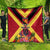 Custom Papua New Guinea Rugby Quilt Bird of Paradise and Hibiscus Polynesian Pattern Red Color